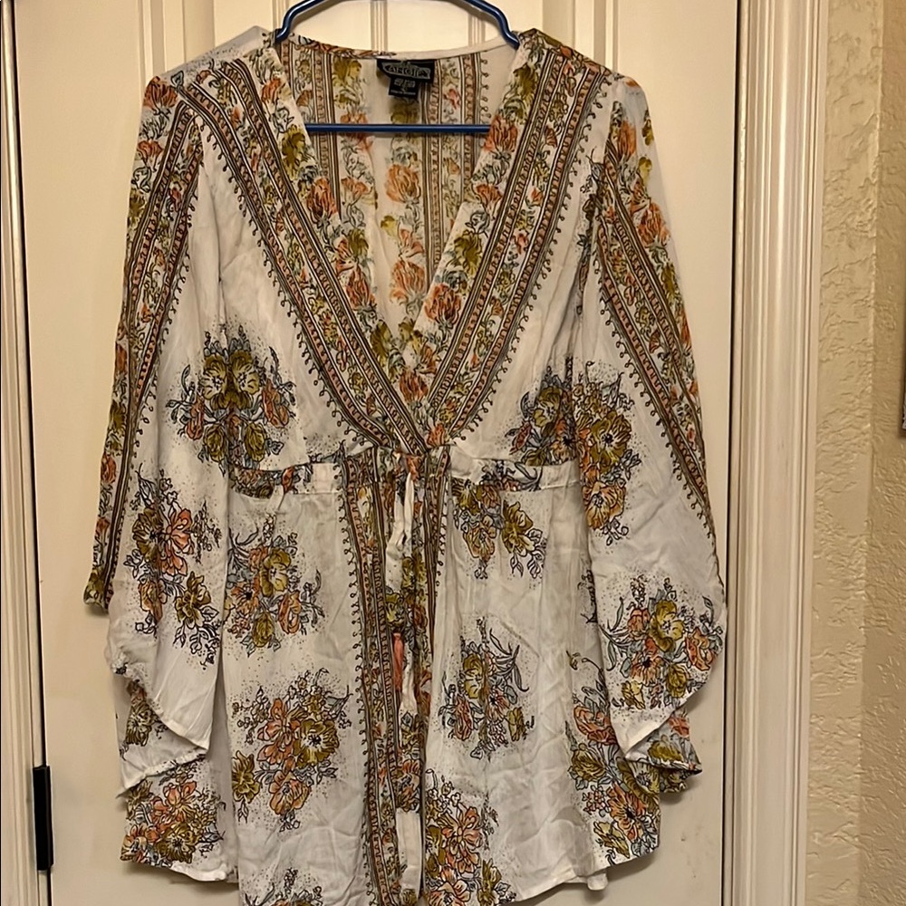 Floral Bohemian V-Neck Top